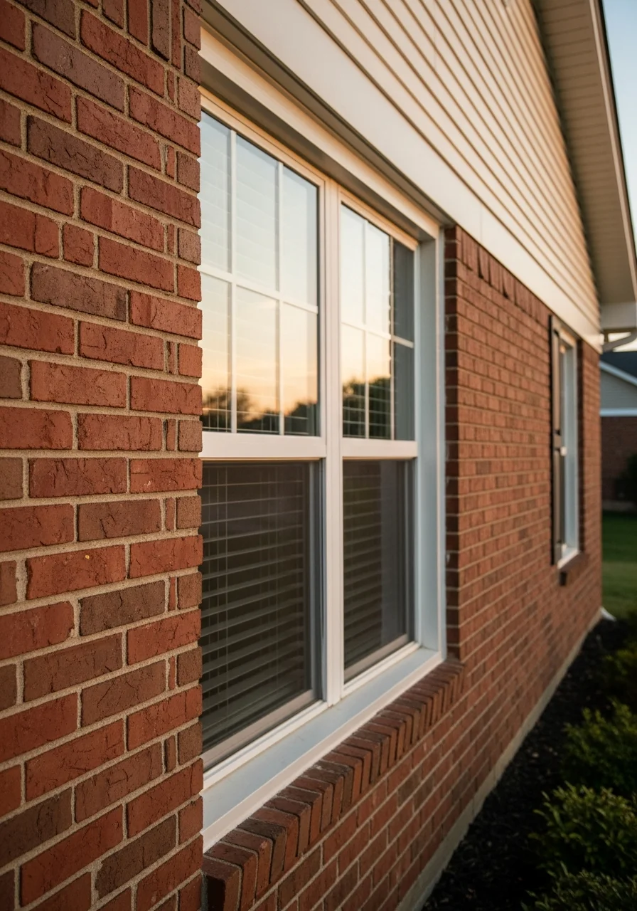 Close-up of a well-maintained home exterior in an O'Fallon neighborhood.