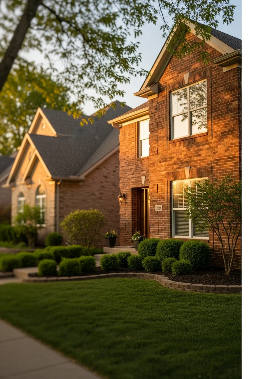 Family home in St. Peters with welcoming front entrance and landscaping.