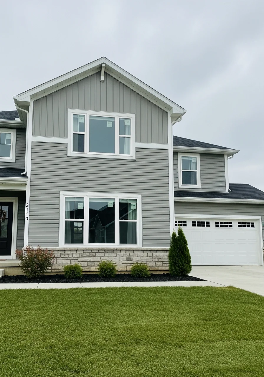 Contemporary home in Wentzville with modern exterior finishes.