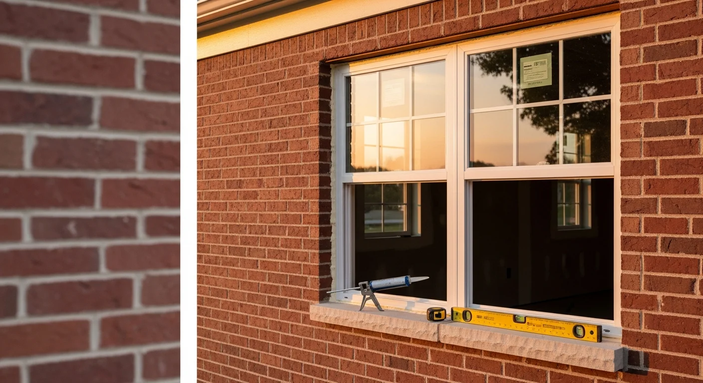 A freshly installed replacement window on the exterior of a single-family home in O'Fallon, Missouri, with clean trim lines and a tight seal against the frame. The surrounding siding shows no gaps or damage, reflecting a completed professional window installation.
